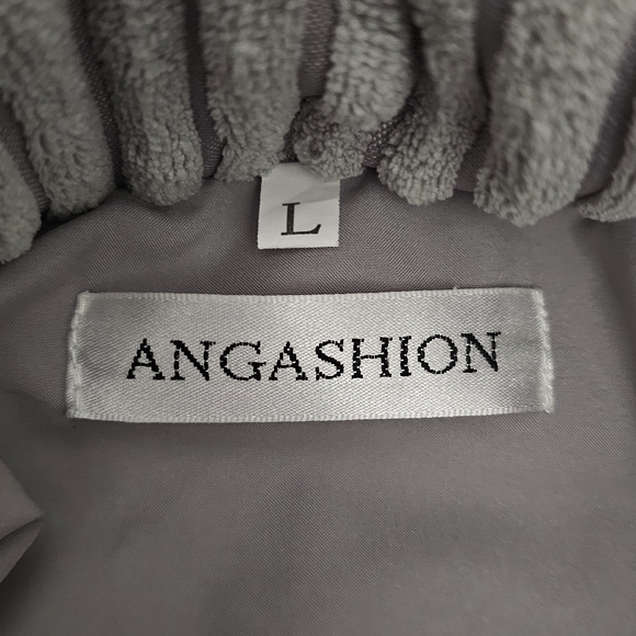 Gray Ribbed Zip-Up Jacket - Picture 3 of 4